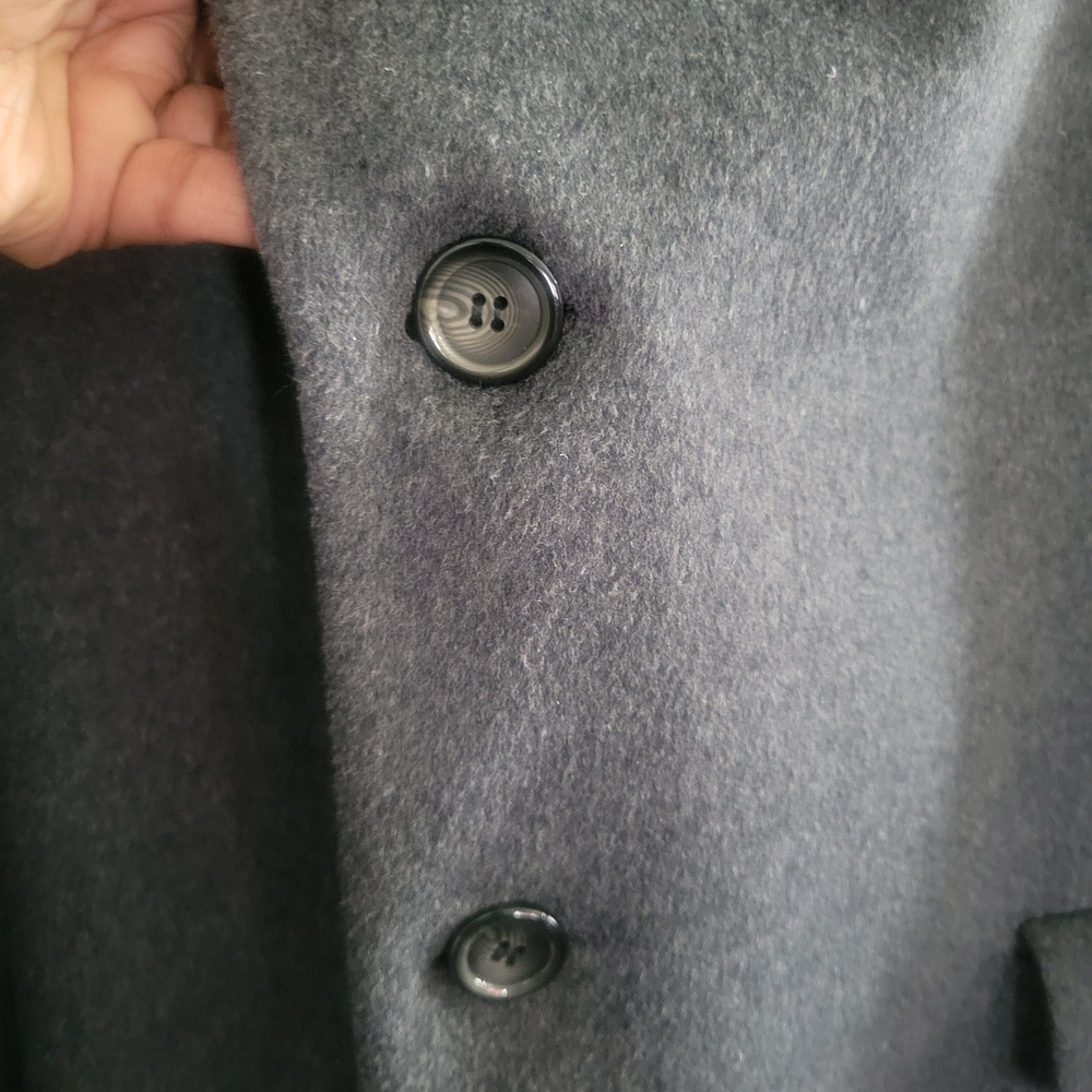VTG IL CLASSICO Wool Grey Overcoat 70's/80's Style Mens Eur 42 - Picture 5 of 9